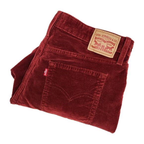 Levi's Pants Women's 32x30 Red 725 High Rise Bootcut Corduroy‎ Jeans Stretch - Picture 1 of 7
